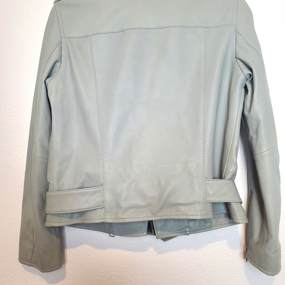 ALL SAINTS Balfern Sheep Leather 100% Biker Jacket in Color Burst - Picture 13 of 16